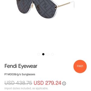 Fendi men's sunglass